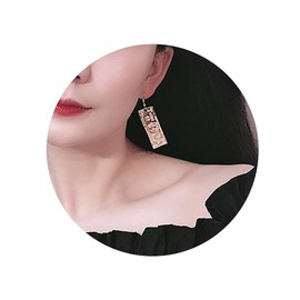 YOOE Cute 100 Dollar Bill Money Currency Dangle Earrings.Punk hiphop Paper Cash Drop Earrings.Antique Silver Gold For Women Jewelry (Gold)