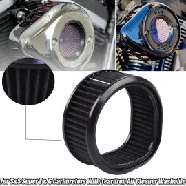 Unbranded Replacement Black Air Filter Teardrop Air Cleaner FOR S&S Super E & G Carburetor