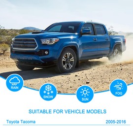 CJPPPZIW® Windshield Wipers Replacement for Toyota Tacoma 2005-2016,Streak-free,OEM Quality Premium All-Season Pink Wiper Blades-22"+21"(Pack of 2)