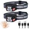 2 Sets High-End Comfortable Camping & Work Headlamp, Long Endurance