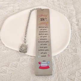 Happy 18th Birthday Gift Bookmark for Boy Girls 18 Birthday Gifts for Women Men Behind You All Your Memories Book Markers for BFF Readers Bookworm 18 Year Old Birthday Gift