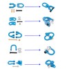 Treehobby Metal Tow Hook Recovery Shackle Winch Pulley Ring Buckle