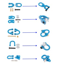 Treehobby Metal Tow Hook Recovery Shackle Winch Pulley Ring Buckle Rescue Hook Horseshoe Buckle Compatible with 1/10 AXIAL SCX10 Wraith Capra TRX4 TRX6 D90 Redcat MST RC Car(Blue)