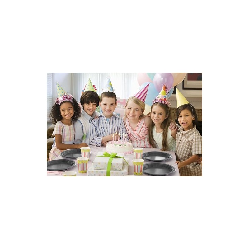 Exquisite Party Solids Silver Plastic Plates - 9 Inch, 100