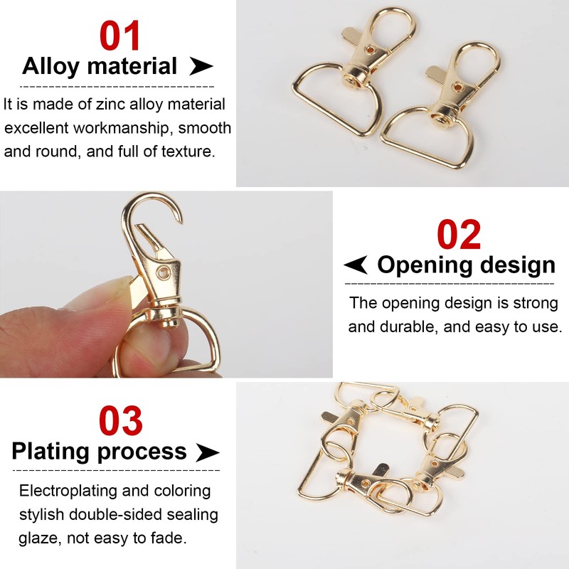 ZHOUSTOU Pack of 30 Key Rings Macrame Key Rings Carabiner