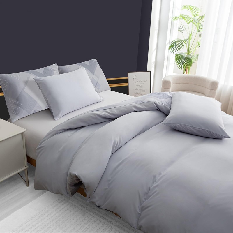Grace Double Duvet Set - Brushed Microfiber Duvet Cover Double