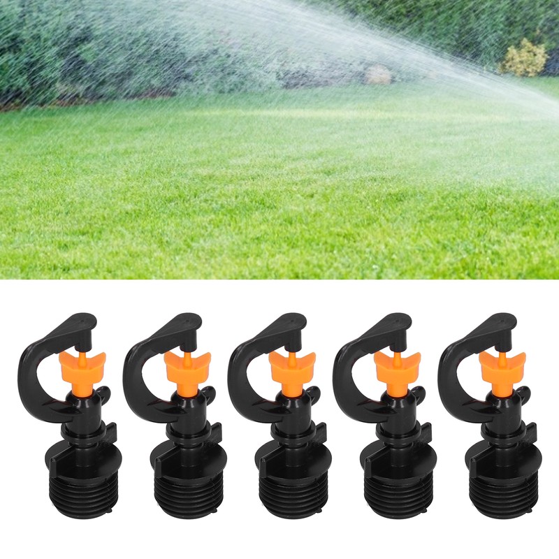 5PCS G1/2 Male Thread Rotating Sprinkler Head Misting Nozzle for