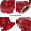 HOMSFOU Carp Shape Water Fountain Ceramic Fish Fountain Spitter Water