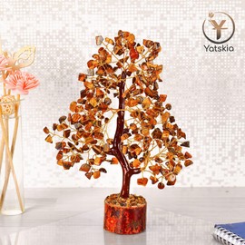 Tiger Eye Crystal Tree - Gemstone Tree of Life - Tiger Eye Stone - Chakra Gifts - Crystal Decor - Reiki Gifts - Metaphysical Gifts - Spiritual Decor - Feng Shui Decor - Spiritual Gifts for Women…