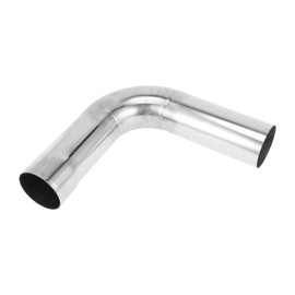 Motoforti 90 Degree Mandrel Exhaust Tube Car Exhaust Pipe Mandrel Bend DIY Custom Tubing Pipe 2.25" OD 7.87" Leg Length 304 Stainless Steel Silver Tone