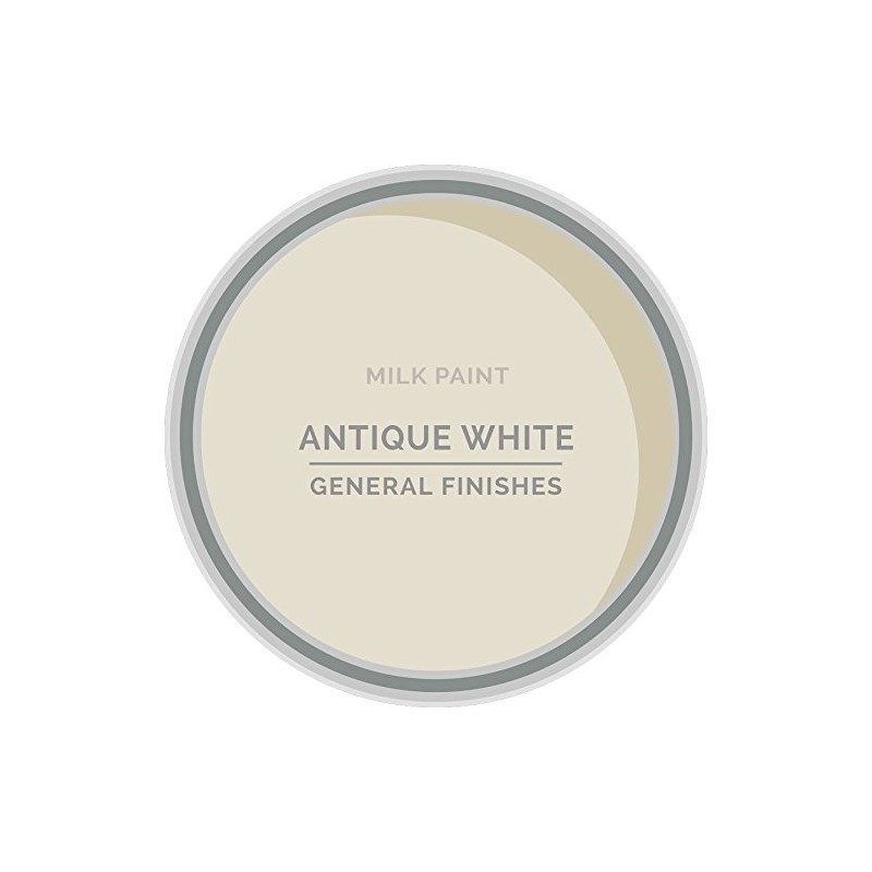 General Finishes Water Based Milk Paint, 1 Pint, Antique White