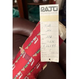 Ratti RARE Ratti Vintage Silk Christmas Trees Print Fabric 1999? By The Yard.