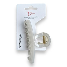 hair clips (Pearl White, 9cm/3.5in)