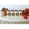 Mason Jars Set Fall Decor Centerpiece | Brown Burlap Tabletop