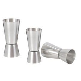Changyeah Stainless Steel Spirit Measure, 3 PCS Double Jigger Shot Measure 15/30ml 20/40ml 25/50ml Dual Drinks Measuring Cups for Bar Home Bartender Party Wine Drink