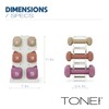 Tone Fitness 20 LB Neoprene Dumbbell Set with Storage Rack