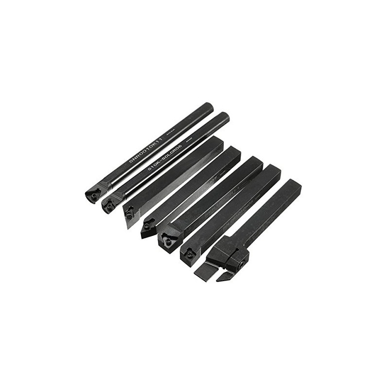 EsportsMJJ Machifit 7pcs 10mm Shank Lathe Turning Tool Holder Boring