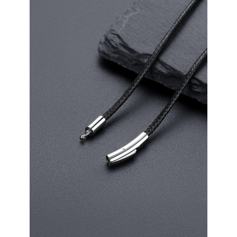 Bandmax Black Necklace, Men's, Women's, Stainless Steel, Clasp, Black, Casual,