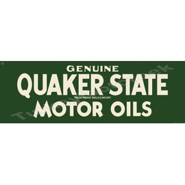 Quaker State Motor Oils 6" x 18" Metal Sign