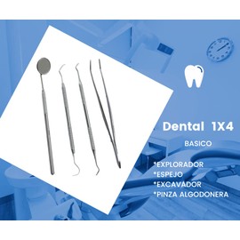 Basico dental 1 x 4 limpieza dental quita sarro elimina sarro GRATIS Manual de Consultorio espejo limpiador dental limpiador de dientes limpiador de encías Higiene dental