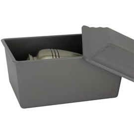 At Peace Memorials Urn Vault for Cremated Remains, Injection-Molded ABS Plastic, 10.5 x 8.5 x 6.5 inch, Holds ONE Cremation Urn (Gray)