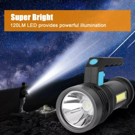 Inkcredibleprinting Super Bright Rechargeable LED Handheld Flashlight Portable Spotlight Searchlight