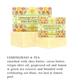 Greenwich Bay Trading Co., Lemongrass and Tea Shea Butter Soap, Set of 12 Bars, 2 Ounces Each