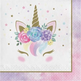 Unicorn Party Supplies Birthday Decorations, Baby Unicorn Party Favors and More Printed Luncheon Paper Napkins, Box of 192