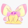 Adorable Rosy Maple Moth Bumper Sticker Vinyl Decal 5"