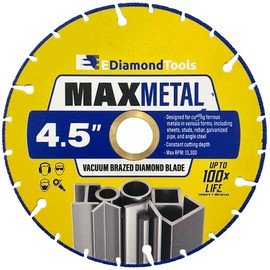 4.5" Diamond Cut Off Wheel for Handheld Saws, Metal Cutting Blade for Rebar, Steel, Iron, Copper,7/8"-5/8" Arbor, 1 PC
