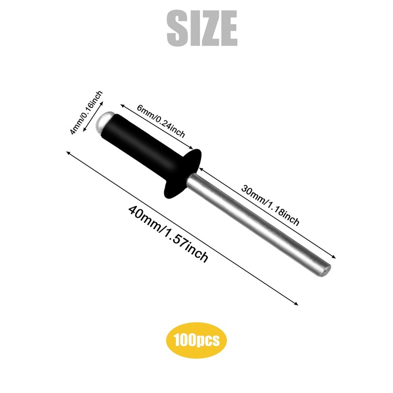Blind Rivets Aluminium Rivets Pop Rivets Set 4 mm x