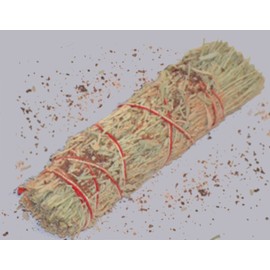 Sacred Tiger 3-4 Inch Dragon's Blood Resin and Mountain Sage Wand Smudge Bundle Cleansing. Smudging, Herb, Wicca, Native American Sold