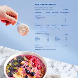 The Intelligent Health The Intelligent Health Hydrolyzed Collagen Peptides Powder, Grass Fed, High Protein, Unflavored, Gluten-Free, Paleo & Keto Friendly, 10g per Serving (450g) Supports Skin, Hair, Nails, Joints, & Bones