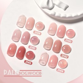 GAOY GAOY Nude Jelly Gel Nail Polish of 6 Transparent Pink Brown Shimmer Colors Sheer Gel Polish Kit and Cuticle Oil, 20ml Cuticle Care Strengthener Oil