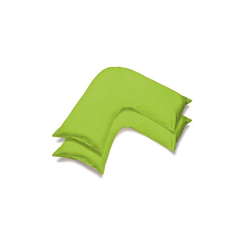 mFabrics Pack of 2 | Poly-Cotton Plain Dyed V Pillow