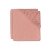 Jollein Spannbettlaken Jersey - Für Wiegen - Rosewood - 2er