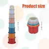 Pack of 8 Stacking Cups Rabbits, Multicoloured, Reusable Bunny Guinea