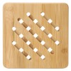 4Pcs Bamboo Table Mat Anti-Scald Non-Slip Bowl Cup Heat Insulation