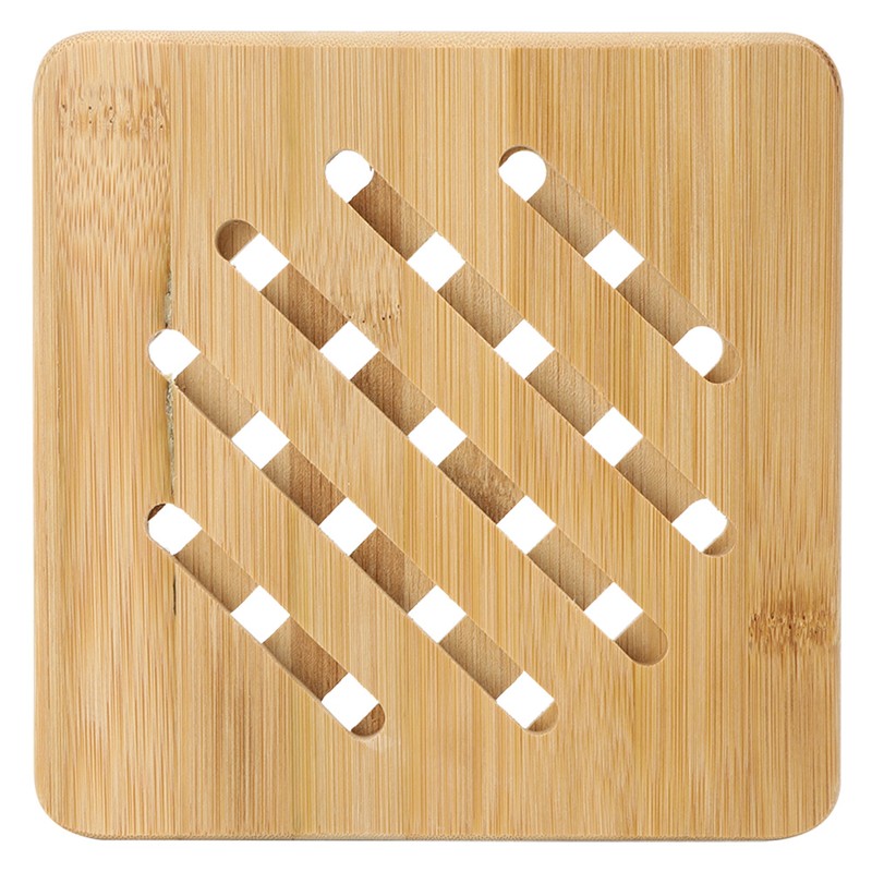 4Pcs Bamboo Table Mat Anti-Scald Non-Slip Bowl Cup Heat Insulation