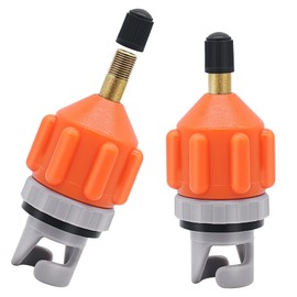Sup Pump Adapter, Pack of 2 Air Pump Adapter, Dinghy Valve Adapter, Pump Adapter for Sup-Board Inflatable Boats Kayaks Car Tyres (Orange)