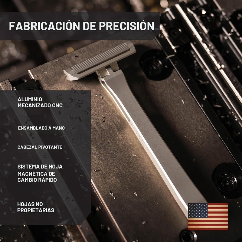 Maquinilla de afeitar de seguridad Proof Razor de aluminio con