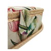Small Sewing Box Fabric Covered Sewing Box with Compartments Sewing