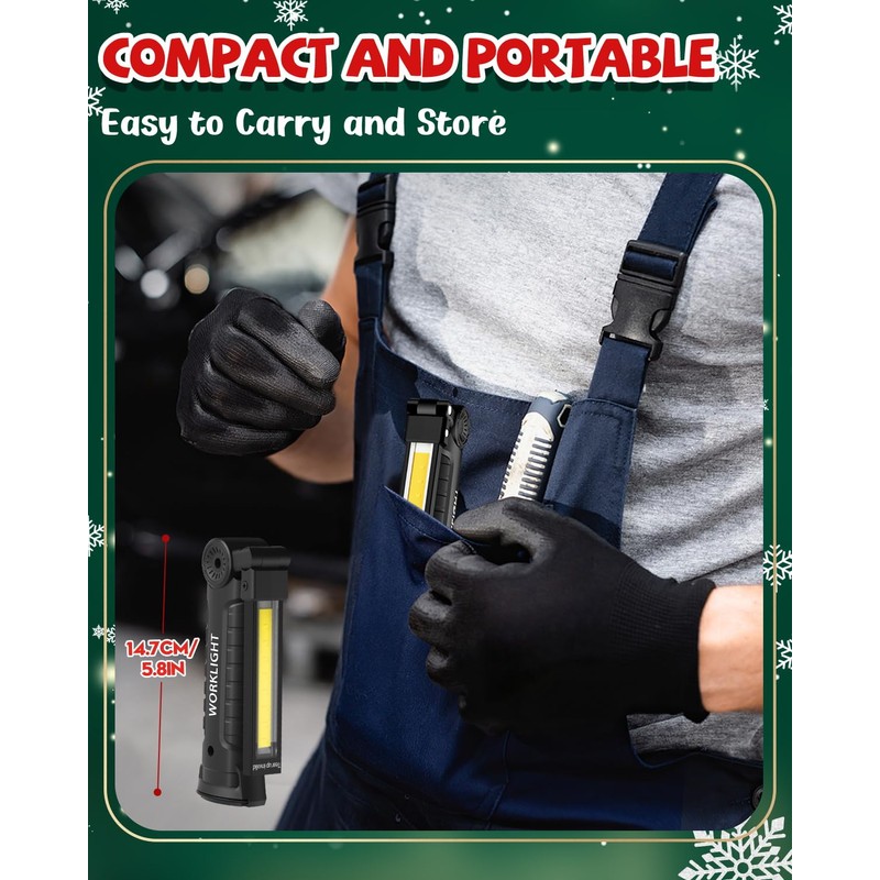 Coquimbo Tool Gifts for Men Him, Rechargeable LED Work Light
