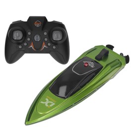 MXGZ Lancha RáPida con Control Remoto de 2,4 GHz, 360 Grados, Impermeable, Doble HéLice, PrecisióN, Lancha eléCtrica de Alta Velocidad para niñOs, Toy Creek (Verde)