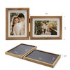 Janreefan Double Vertical & Horizontal Picture Frames Hinged Folding Rustic