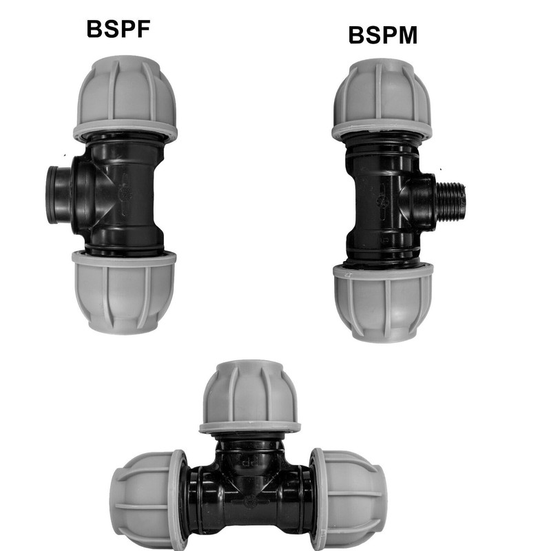 MDPE Compression Connector Fittings 25mm LDPE Water Pipe Elbow Valve