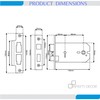 Infinity Decor Heavy Duty 150mm 3 Lever Iron Horizontal Mortice