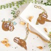 Kigeli 8 Pcs Sloth Diamond Painting Keychains Diamond Art Key