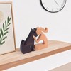 Aphromirel Man and Dog Wooden Statue Dog Figurines Wooden Statue