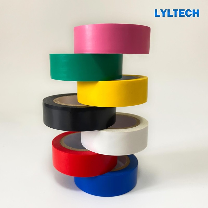 LYLTECH Electrical Tape Colors 7 Rolls 3/4-Inch by 30 Feet,